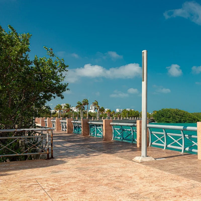 Sightseeing area of Tajamar pier, in  Mexico