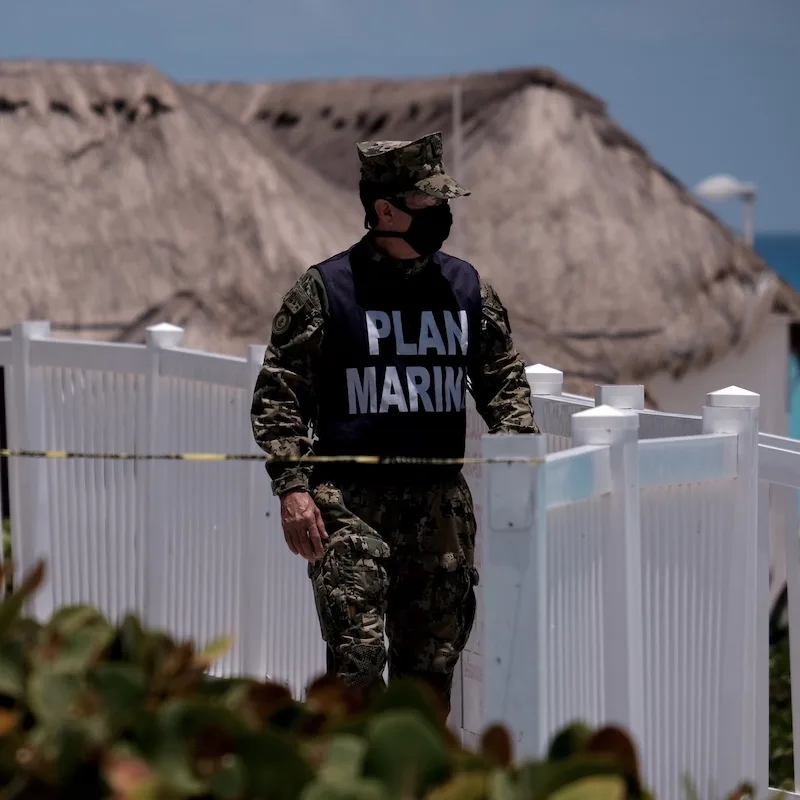 mexico military beach