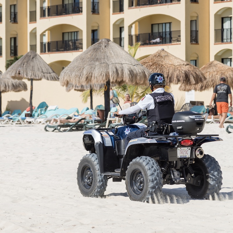 military quadbike beach, cancun