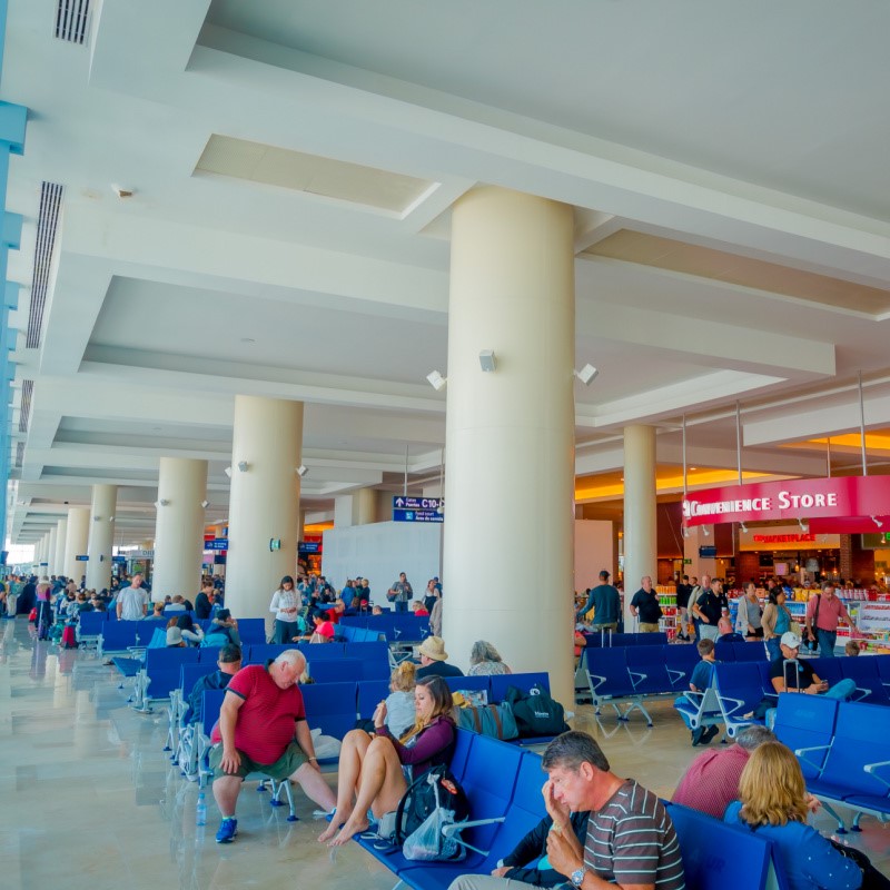 Busy Cancun Airport