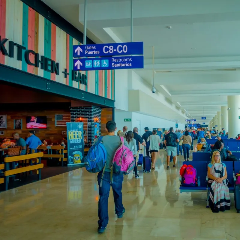 Busy Cancun Airport