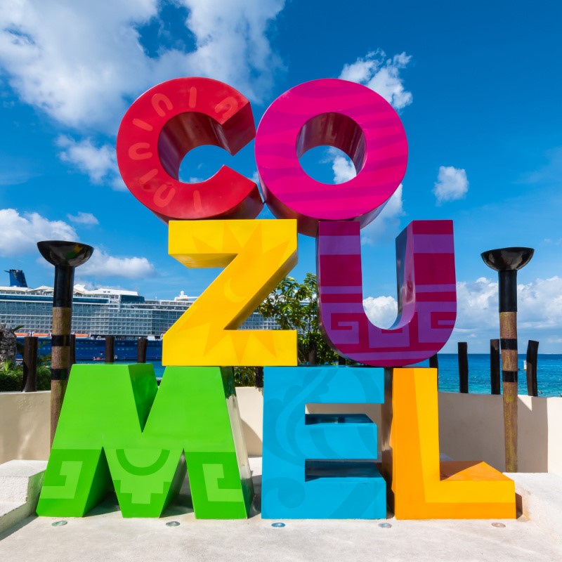 Cozumel colorful Sign