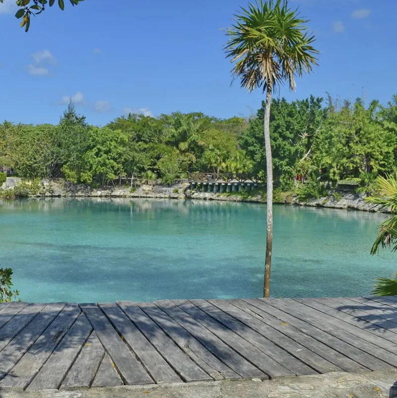 Lake in Chankanaab Park in Cozumel