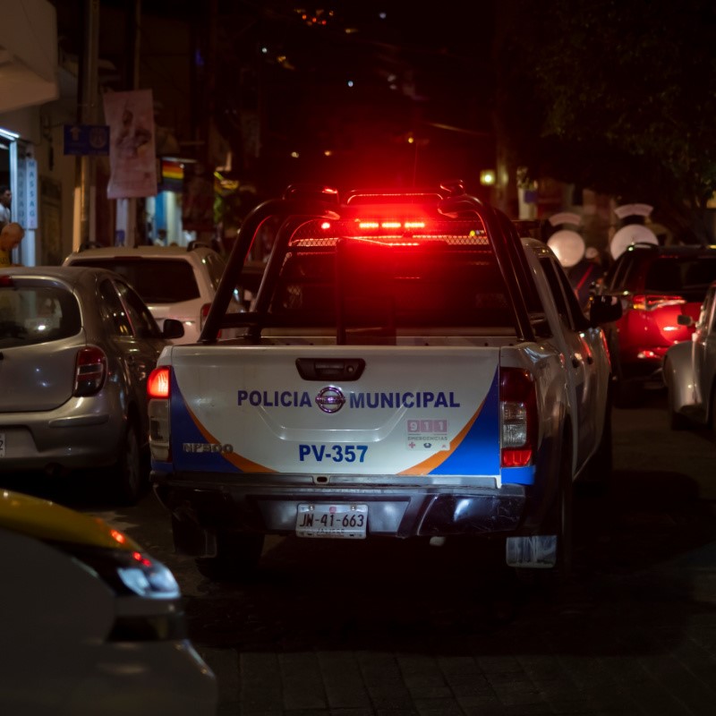 Municipal Police Vehicle at Night