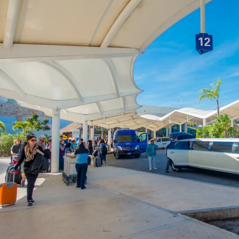 Outside Cancun Airport