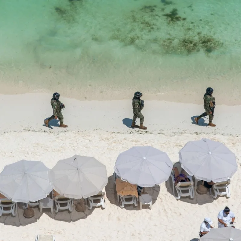 Small Military on Beach