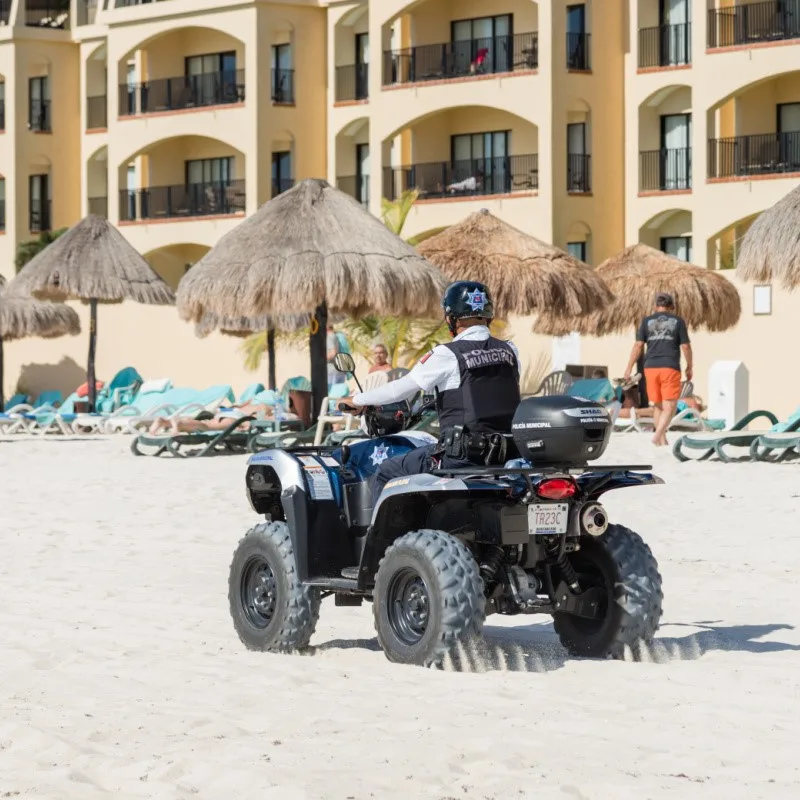Small Police on Cancun Beach