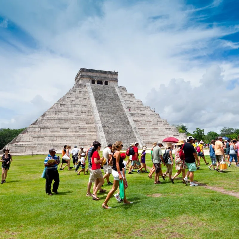 Small Tourists at Chichen Itza