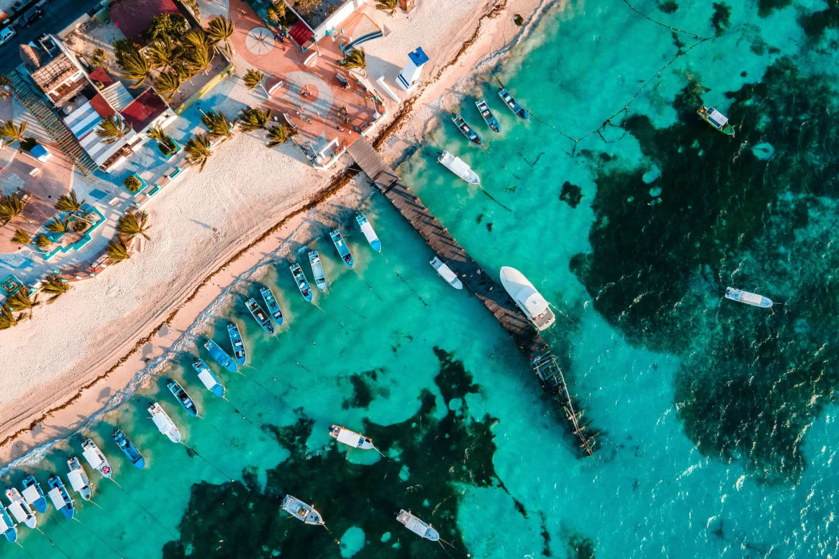 Aerial view of Puerto Morelos