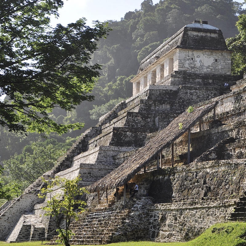 Palenque ruins at archeological zone 