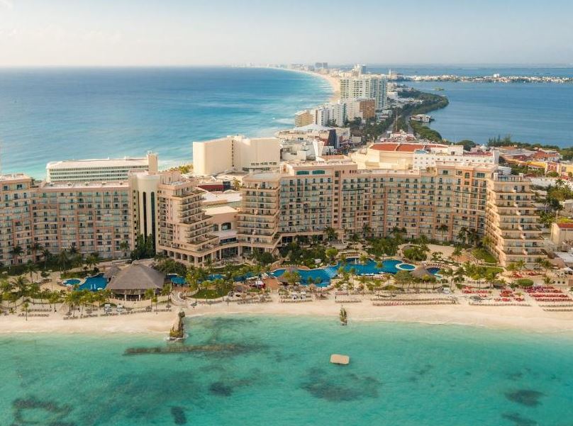 Grand Fiesta Americana Coral Beach aerial view of hotel property