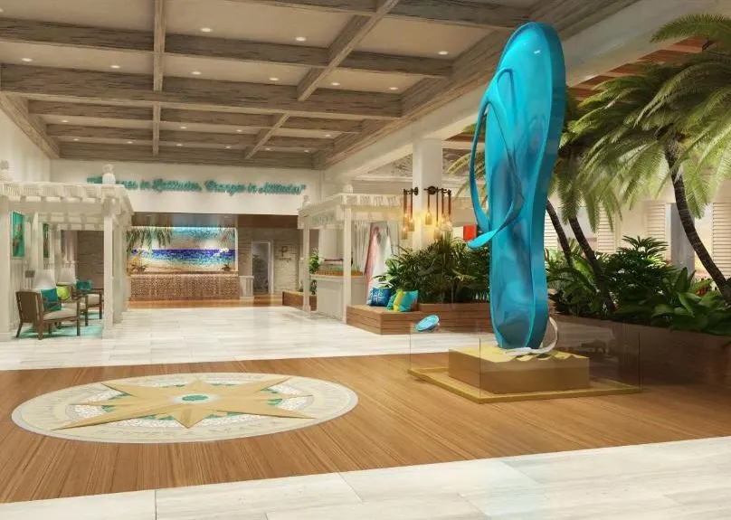 Entrance to new Margaritaville Island Reserve Riviera Maya Cancun