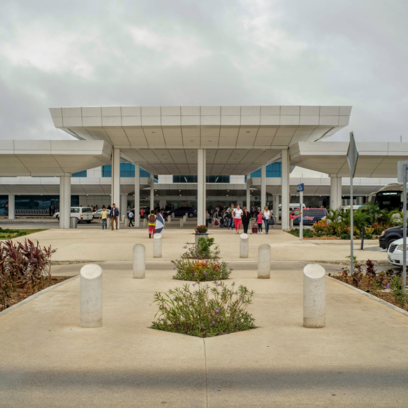 Passengers arriving at Cancun Airport