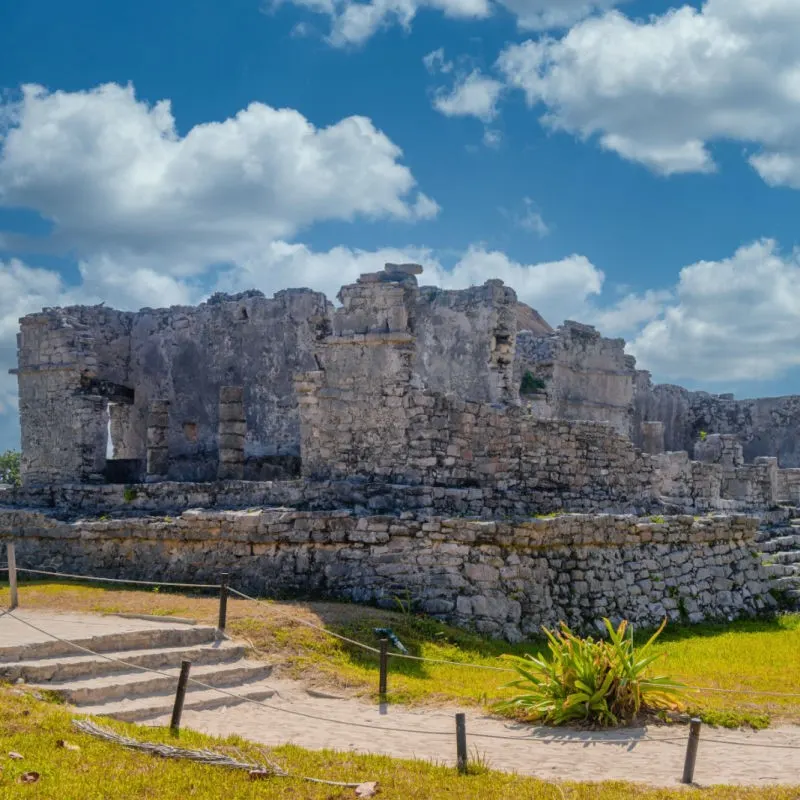 Ancient Structure at the Tulum Ruins in Mexico