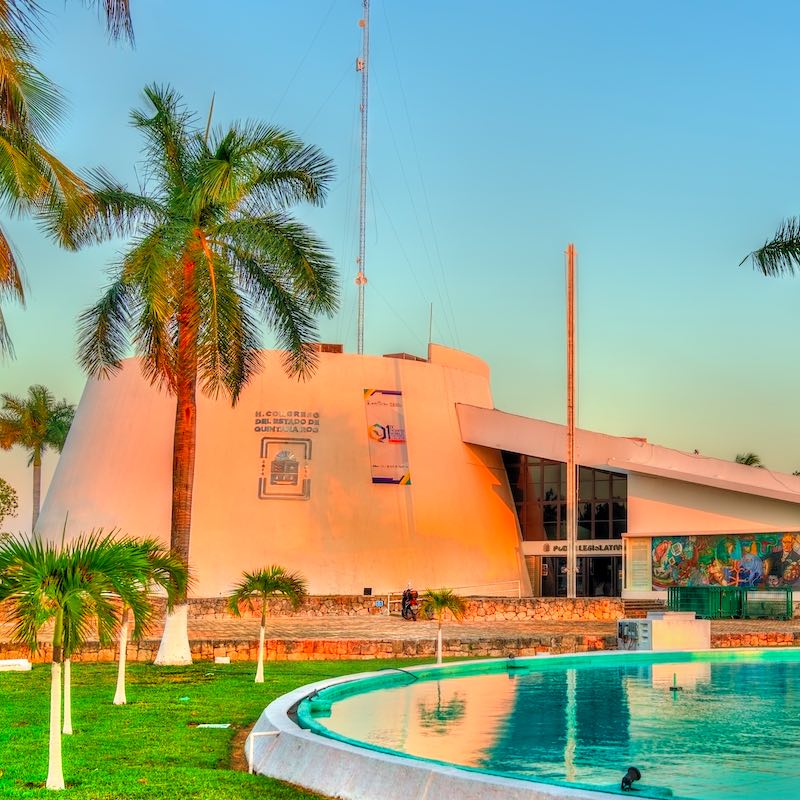 Parliament of the Mexican State of Quintana Roo.  The unicameral parliament consists of 25 deputies in Chetumal, Mexican Caribbean.