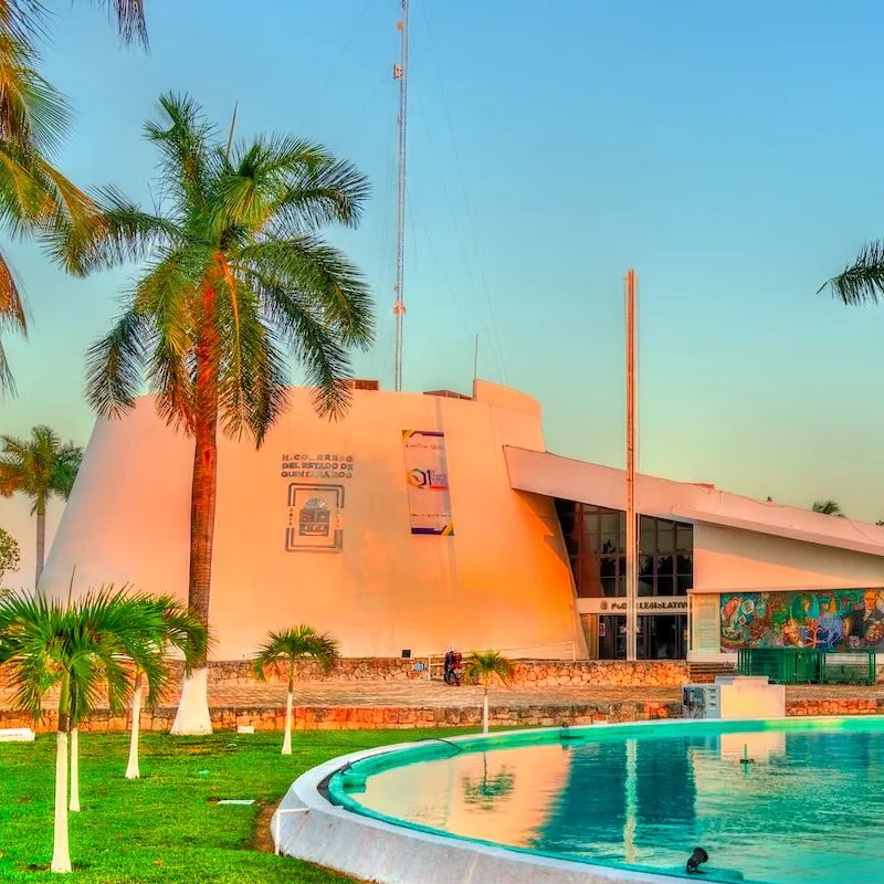 Parliament of the Mexican State of Quintana Roo. The unicameral parliament consists of 25 deputees building in Chetumal, Mexican Caribbean.