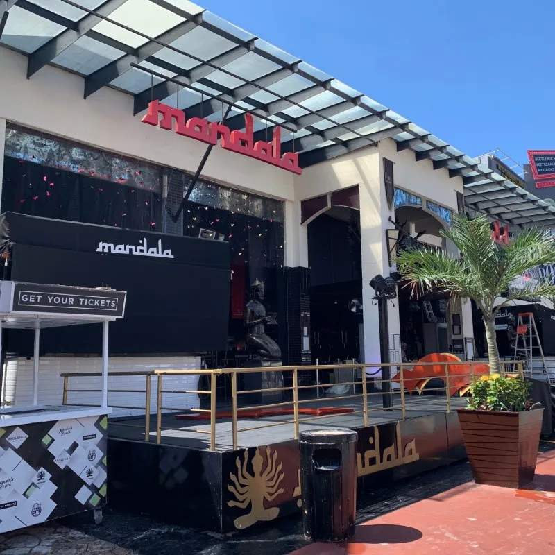 Exterior of Mandala Nightclub in Cancun, Mexico