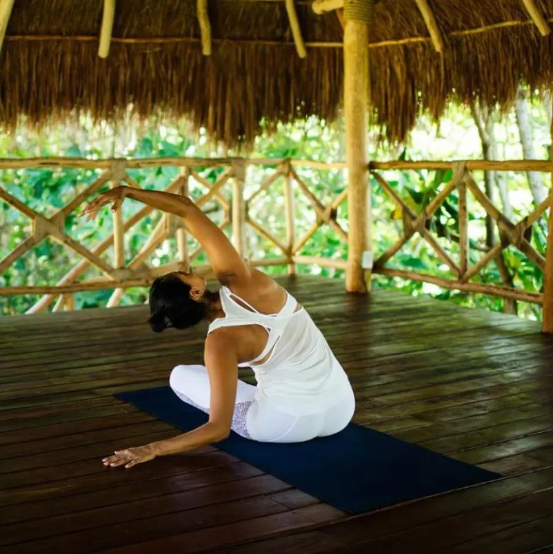 Hotel Esencia morning yoga class