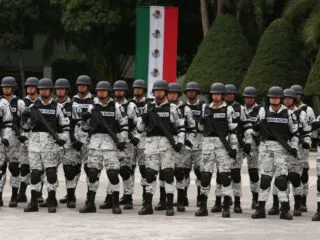 National Guard Members standing together in mexico