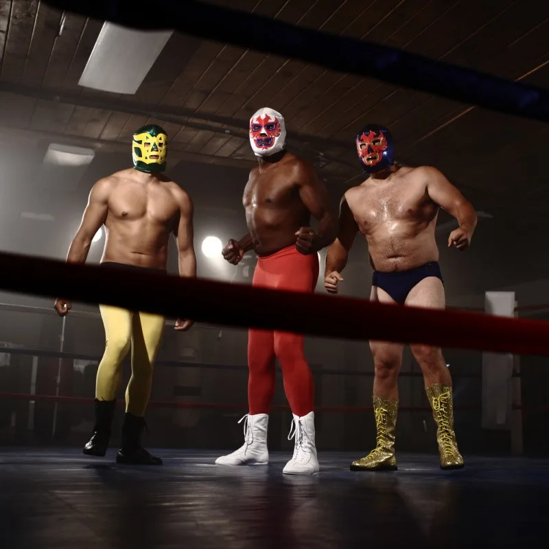 Lucha Libre Wrestlers in the Ring