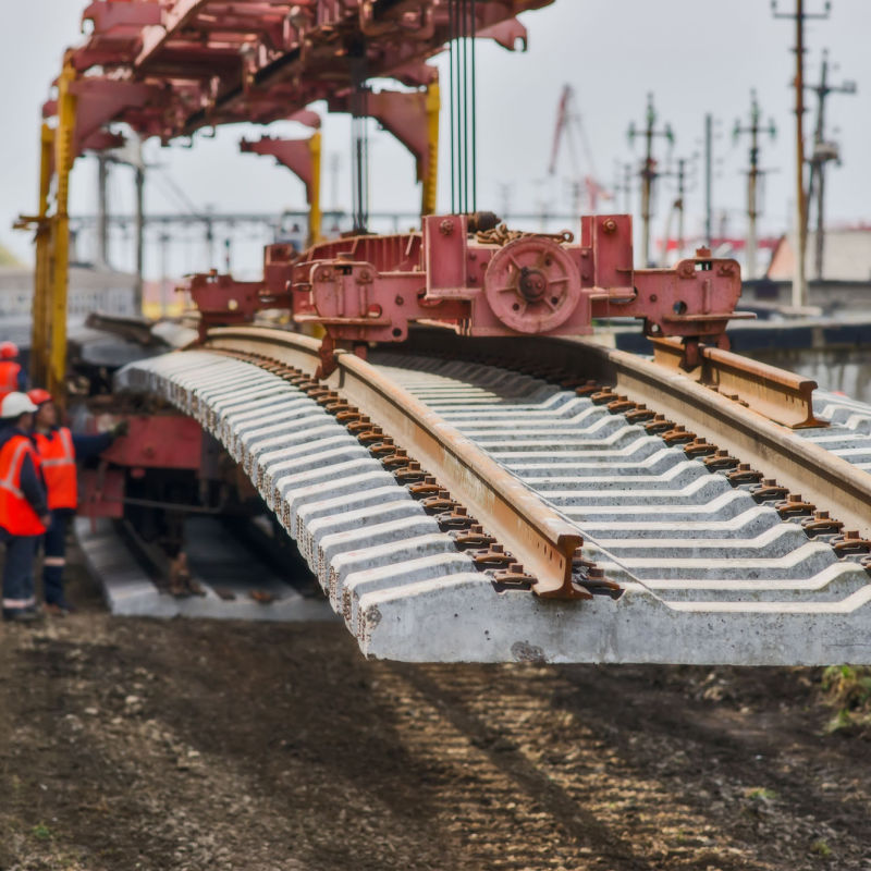 Highly efficient new train tracks being built 