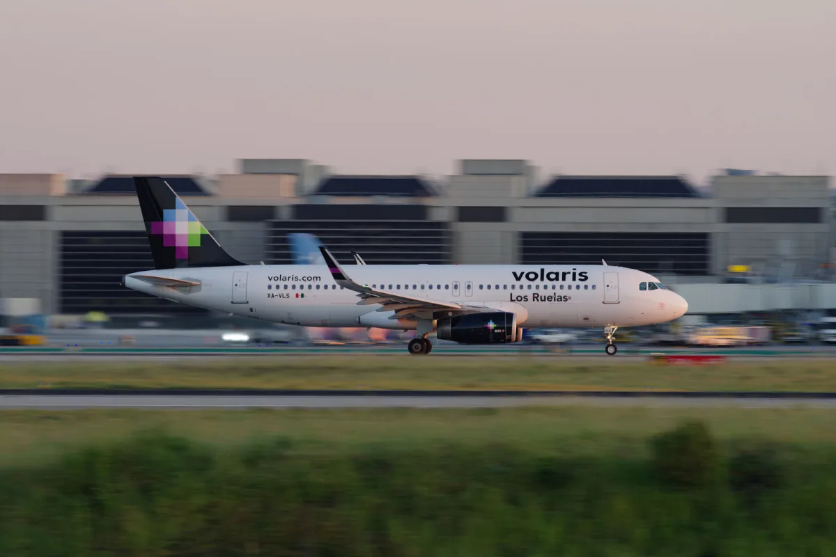 Volaris airplane on departure