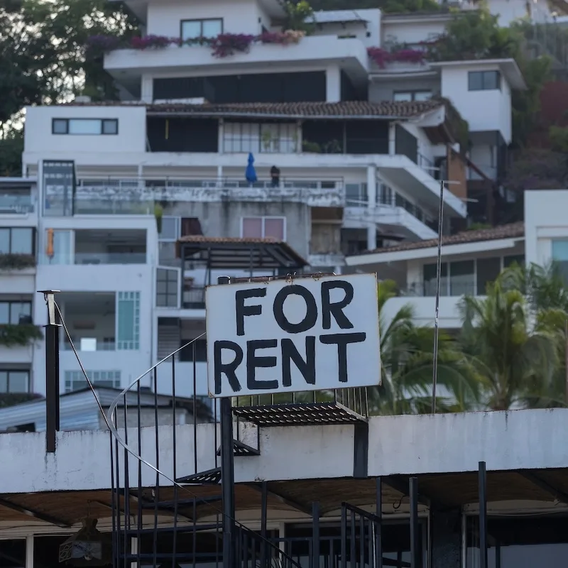 mexico apartment for rent sign