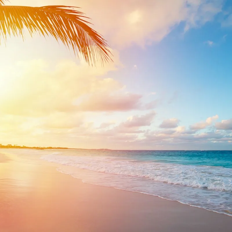 Cancun beach at sunrise.