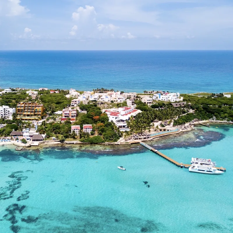 isla mujeres aerial sea beach