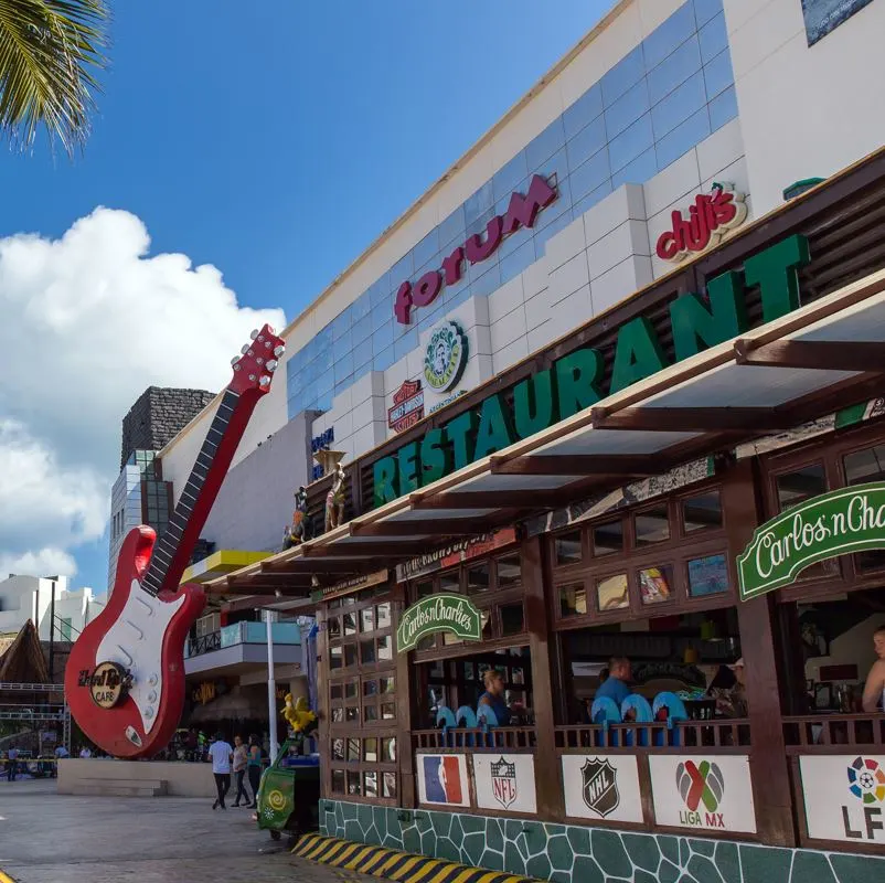 Carlos and Charlies restaurant front Cancun