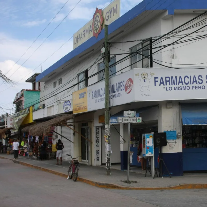 Deserted Street In Tulum Centro