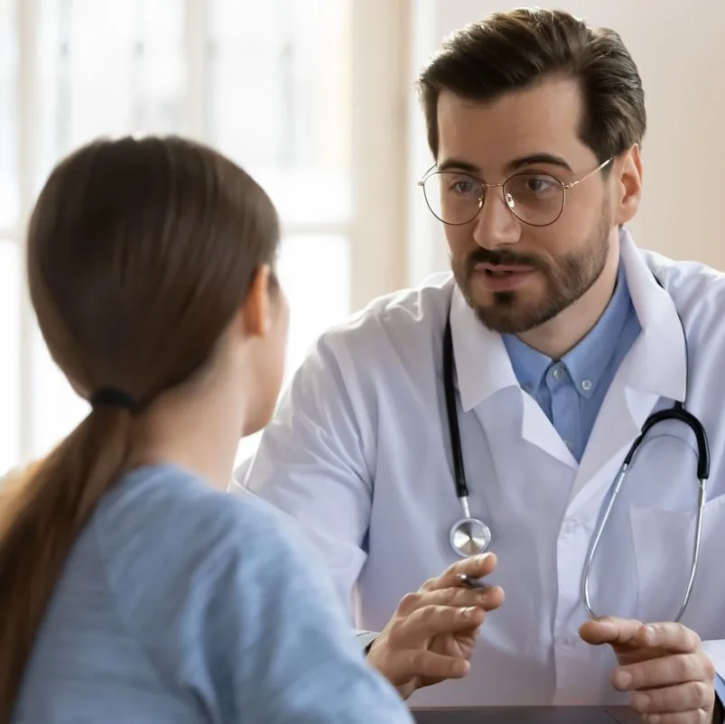 Doctor consulting with a patient