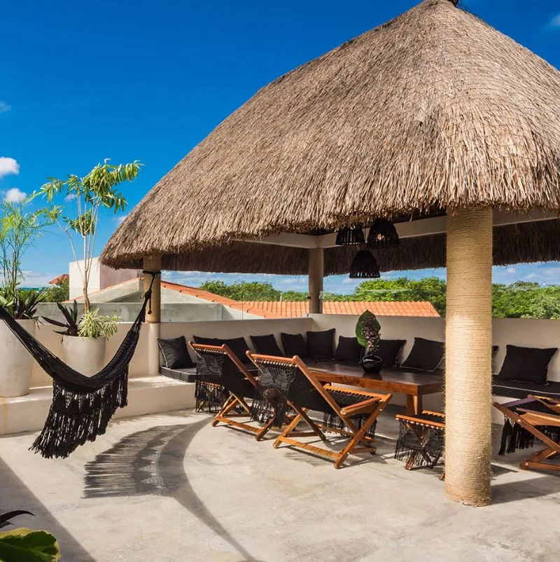 Casa Cenote rooftop dining area