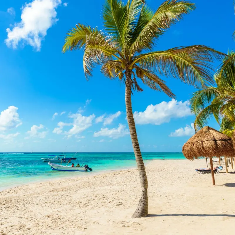 Beautiful Beach in the Riviera Maya, Mexico