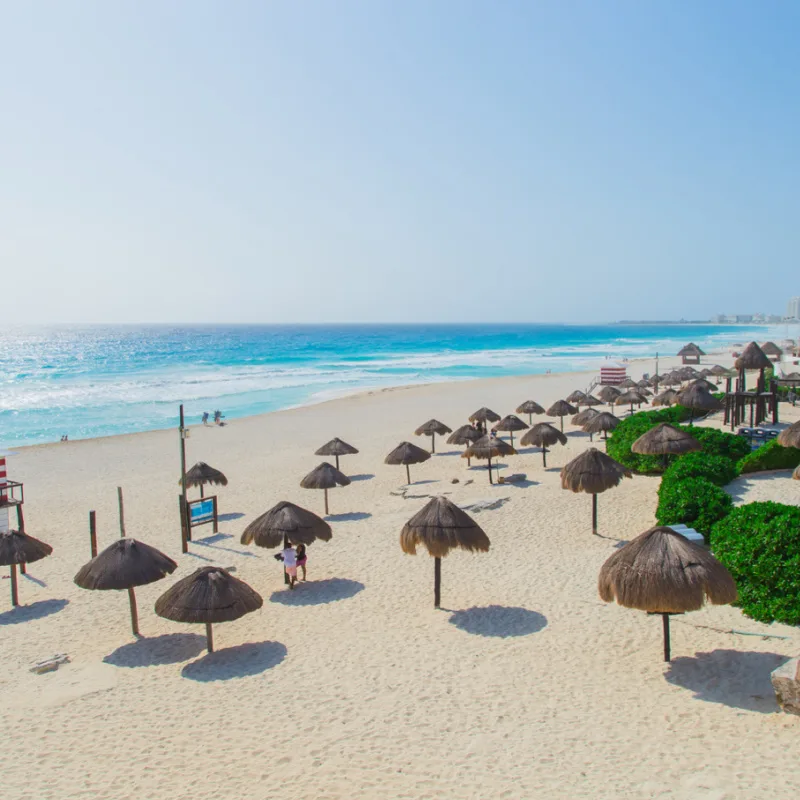 the beach in Cancun