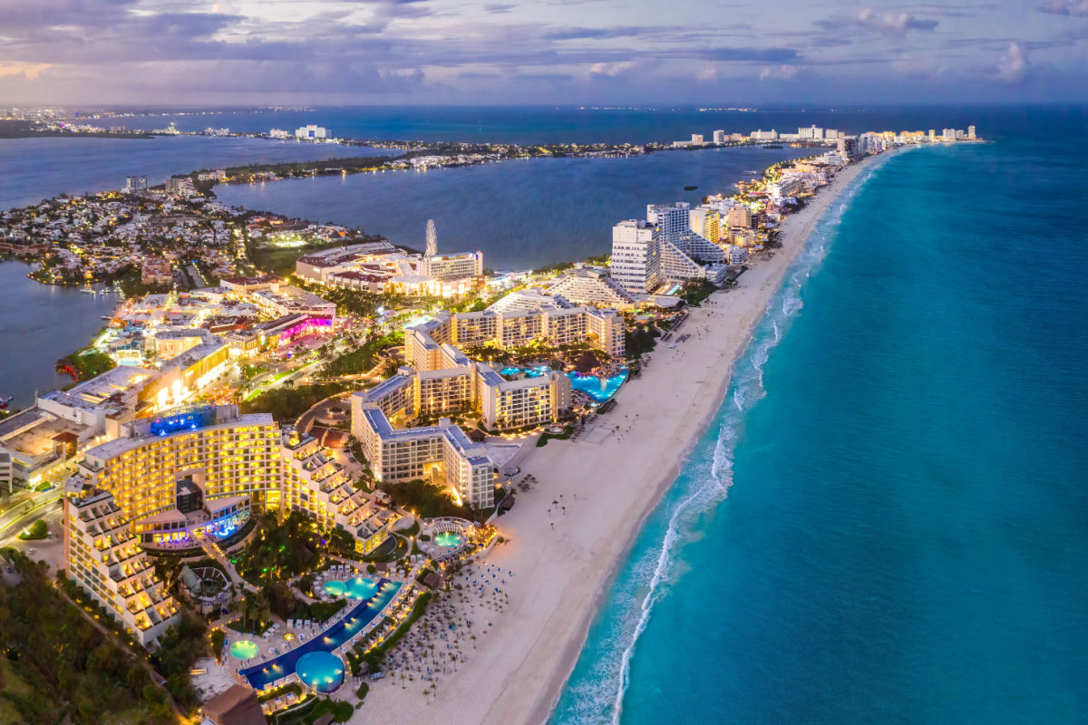 Cancun at night