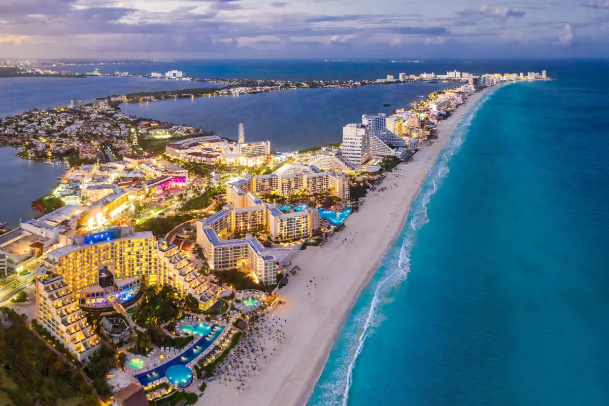 Cancun at night