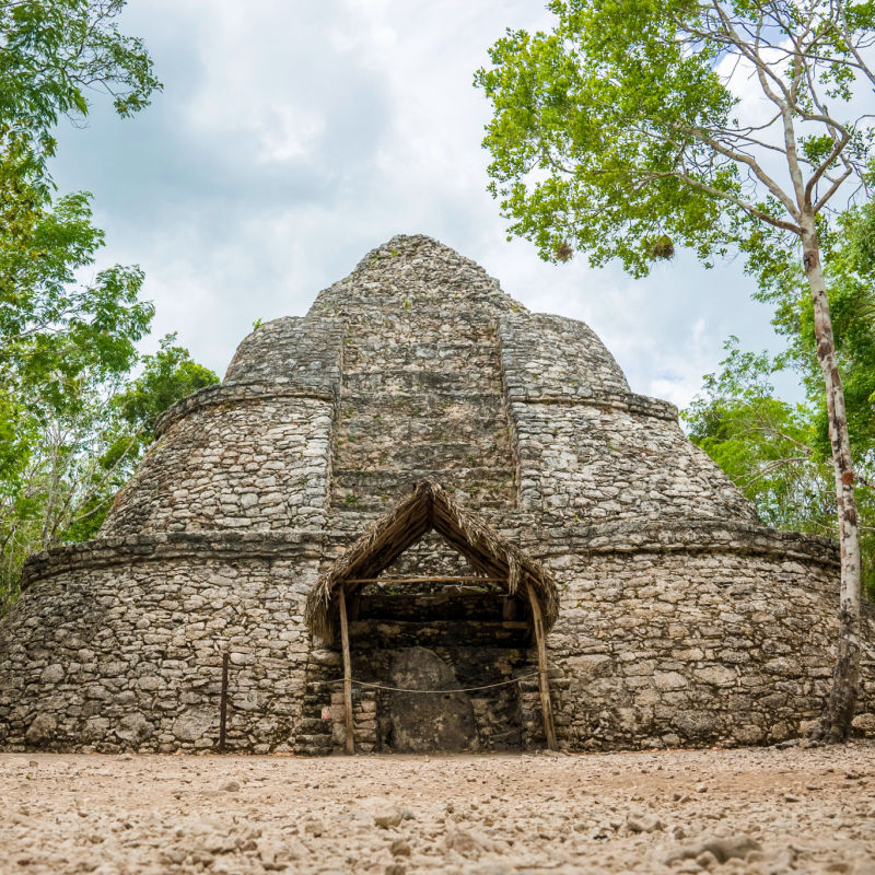 The highest Mayan Pyramid- Boca in the Tulum Archeological Area