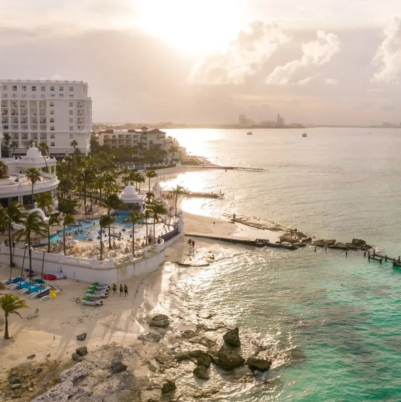 Cancun aerial view