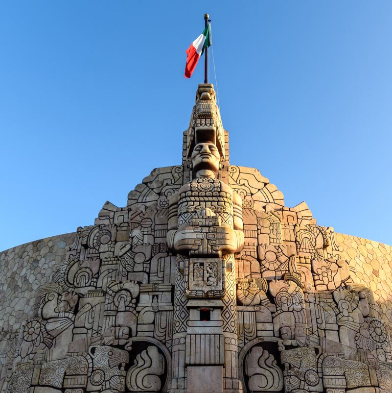 A Mayan monument in Merida