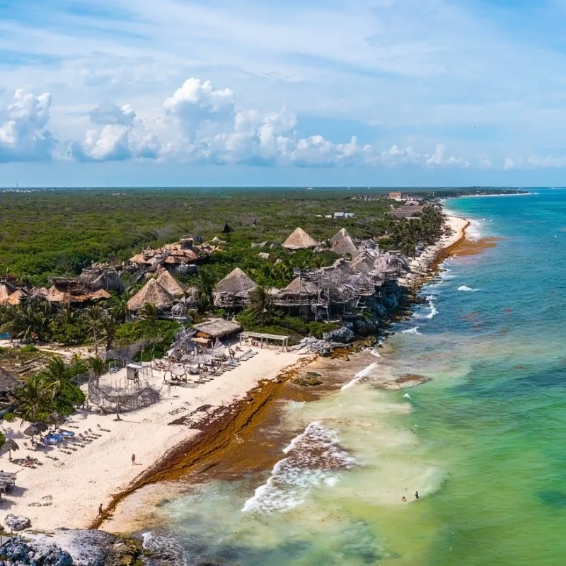 Vista aérea de Tulum, México