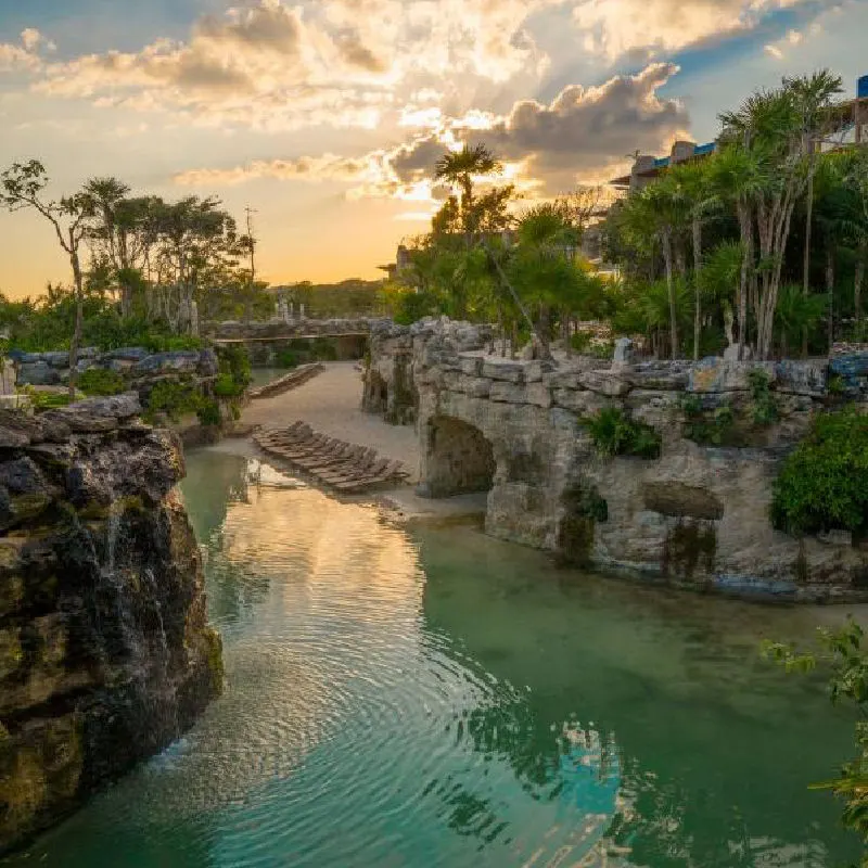 View of the outdoor amenities in Xcaret Hotel Mexico