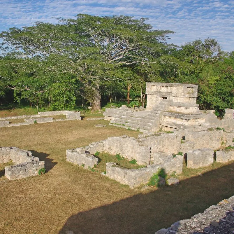 Dzibilchaltun ruins aerial