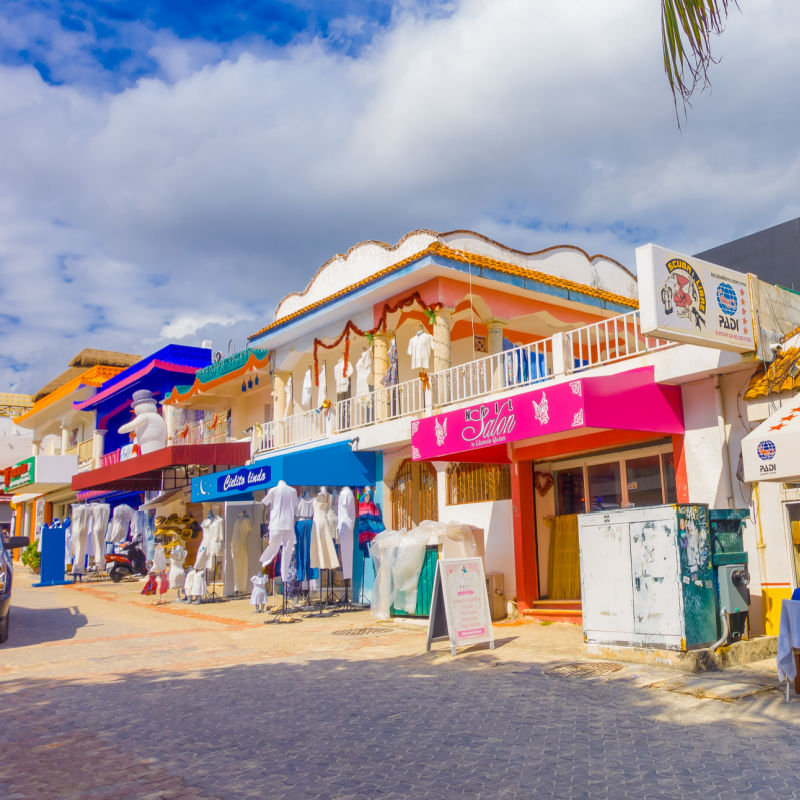 Beachwear Being Sold on a Street in Playa del Carmen, Mexico