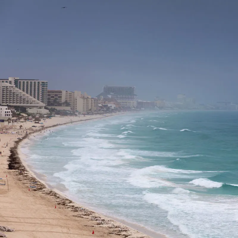 Cancun Resorts about to get hit by the Hurricane