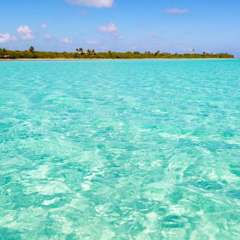 Clear sea water at Punta Allen