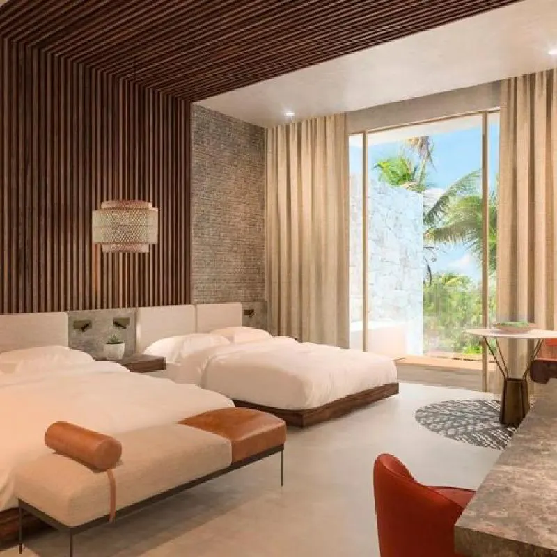 View of a luxurious room inside Secrets Tulum Resort