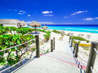 Summer in Cancun. Beautiful beach