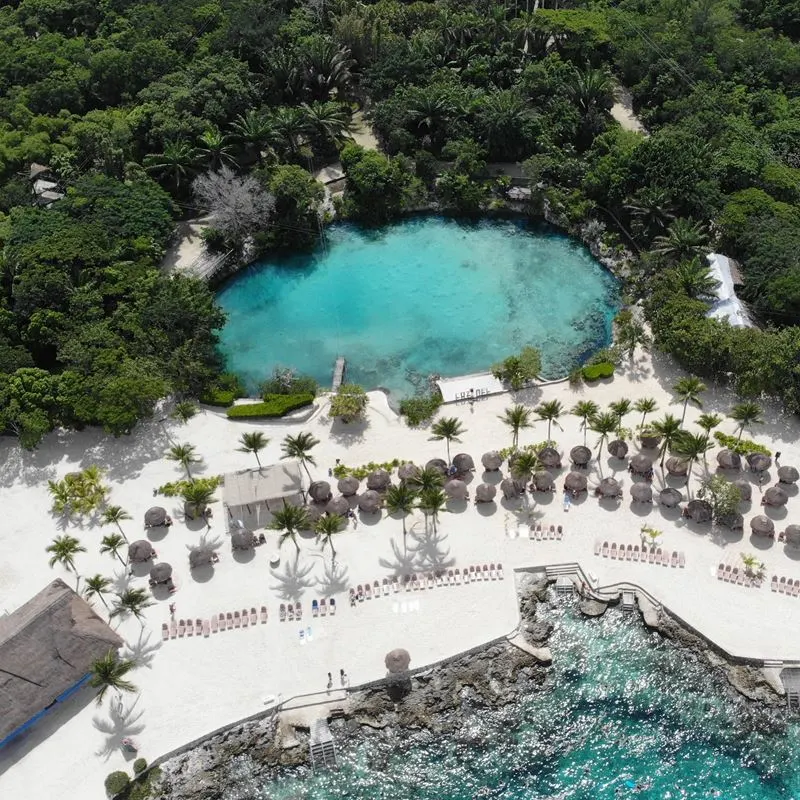 Aerial view of cozumel