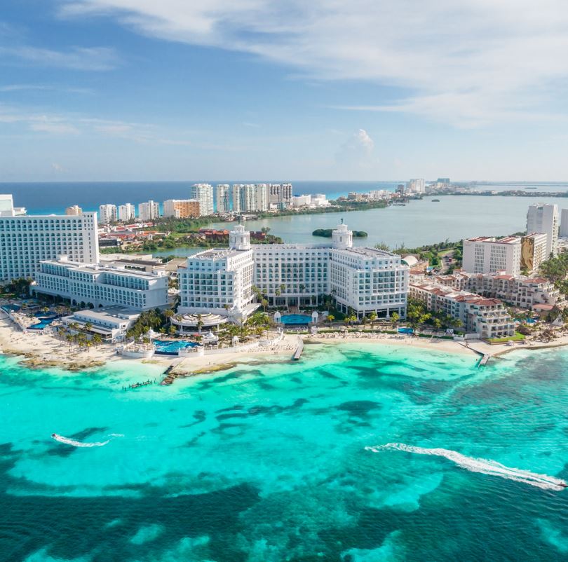 Aerial view of cancun